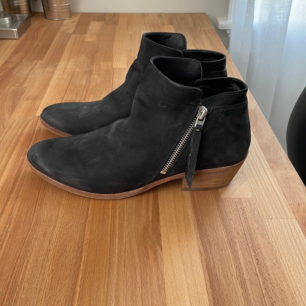 Sam Edelman Black Suede Boots 9 WIDE